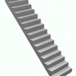 Прямая лестница из бетона
