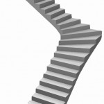 Г-образная бетонная лестница